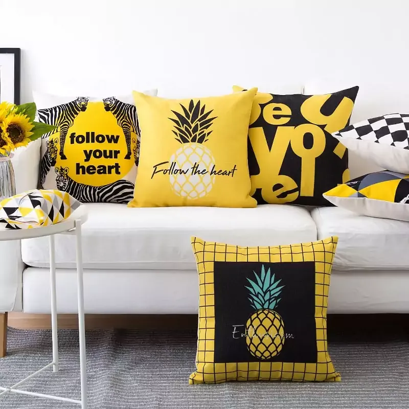 housse de coussin collection yellow zèbre – Image 4
